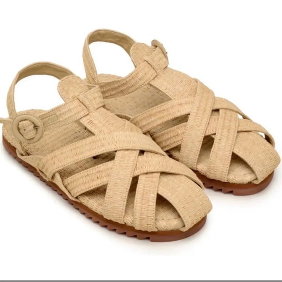 Farm Rio Synthetic Raffia Zigzag sandals - Picture 1 of 9